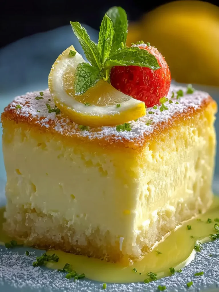 Irresistible Lemon Custard Cake – Simple, Fresh & Delicious Dessert Recipe First Image