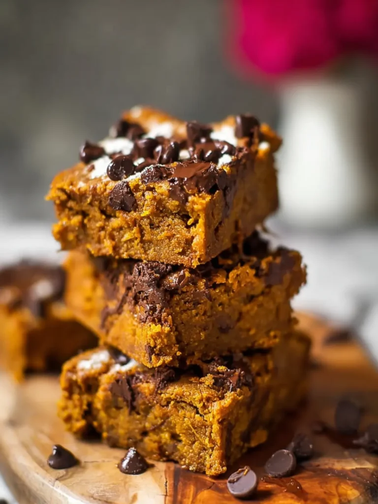 Pumpkin Chickpea Blondies (Vegan + Gluten free) First Image
