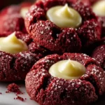 Red Velvet Cream Cheese Thumbprint Cookies First Image