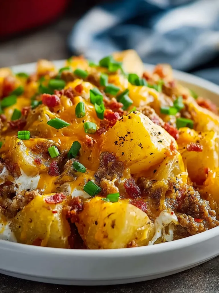 Slow Cooker Cowboy Potato Casserole First Image