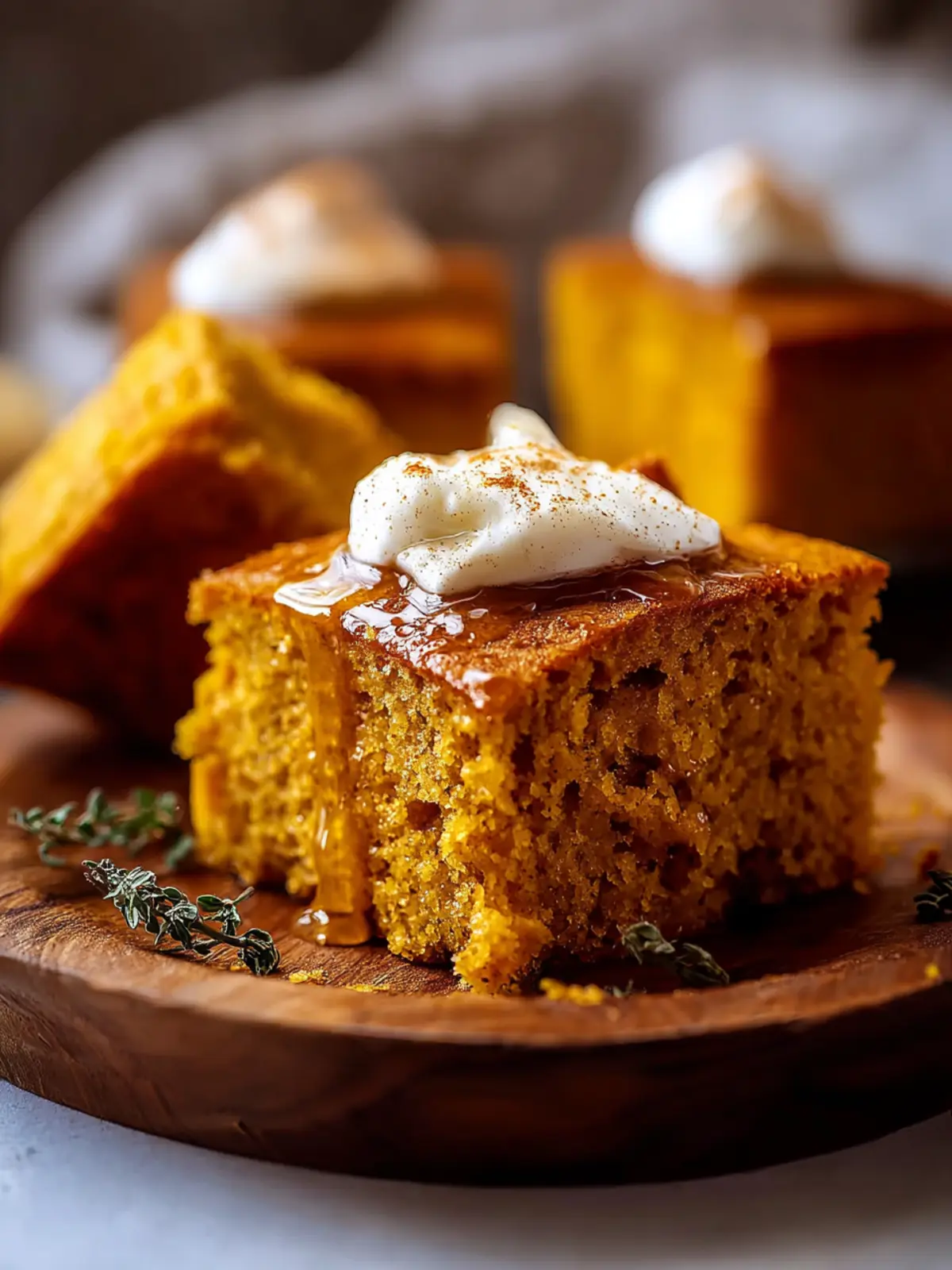 Delicious Pumpkin Cornbread with Cinnamon Honey Butter Recipe First Image