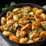Savory Garlic Chicken and Gnocchi Skillet First Image