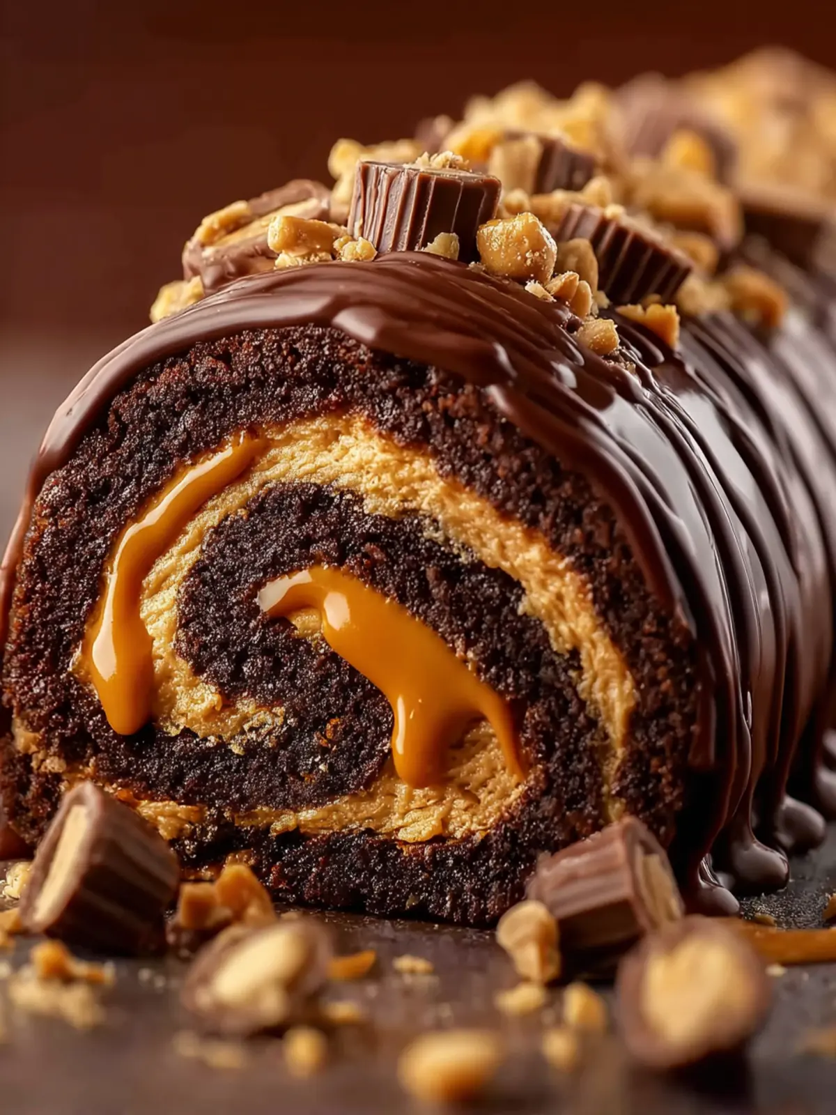 Peanut Butter Cup Chocolate Roll First Image