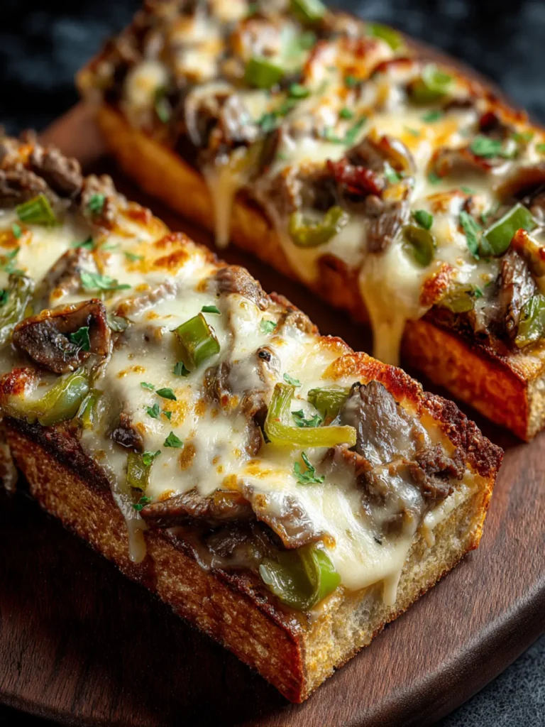 Philly Cheesesteak Cheesy Bread First Image