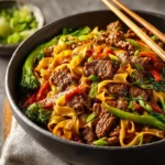 Firecracker beef and veggie noodle bowls First Image