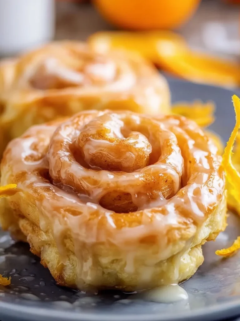 Homemade Glazed Orange Rolls First Image