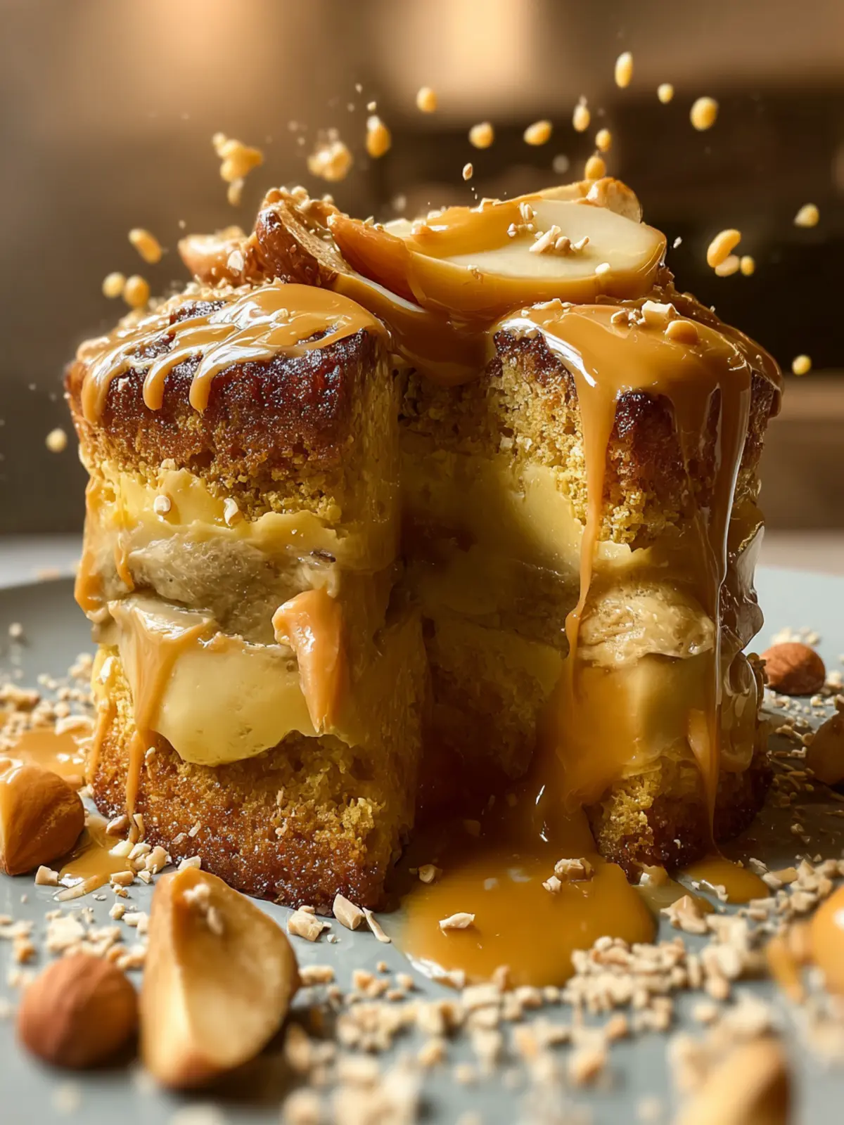 Apple Date Almond Sponge with Golden Caramel Blissful Delight First Image