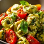 Best Pesto Tortellini Salad with Fresh Cherry Tomatoes First Image