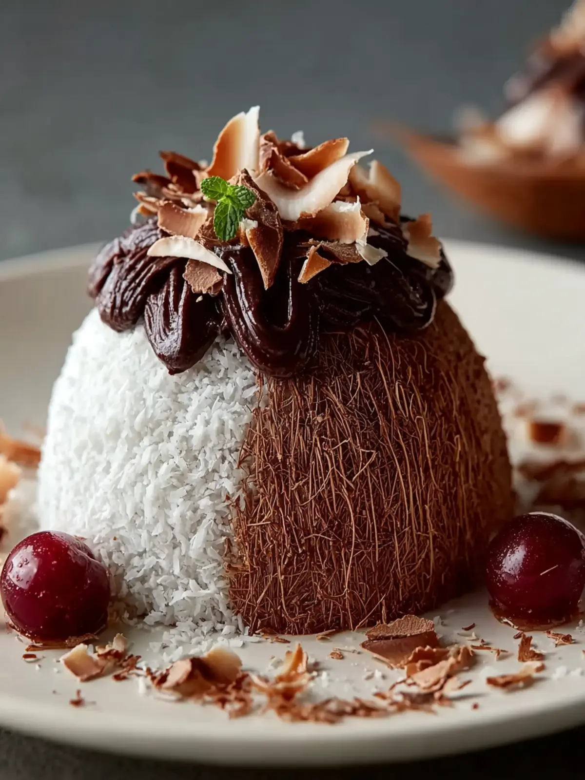 Coconut Dome with Chocolate Spread First Image