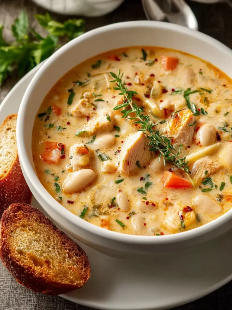 Creamy Chicken White Bean Soup First Image