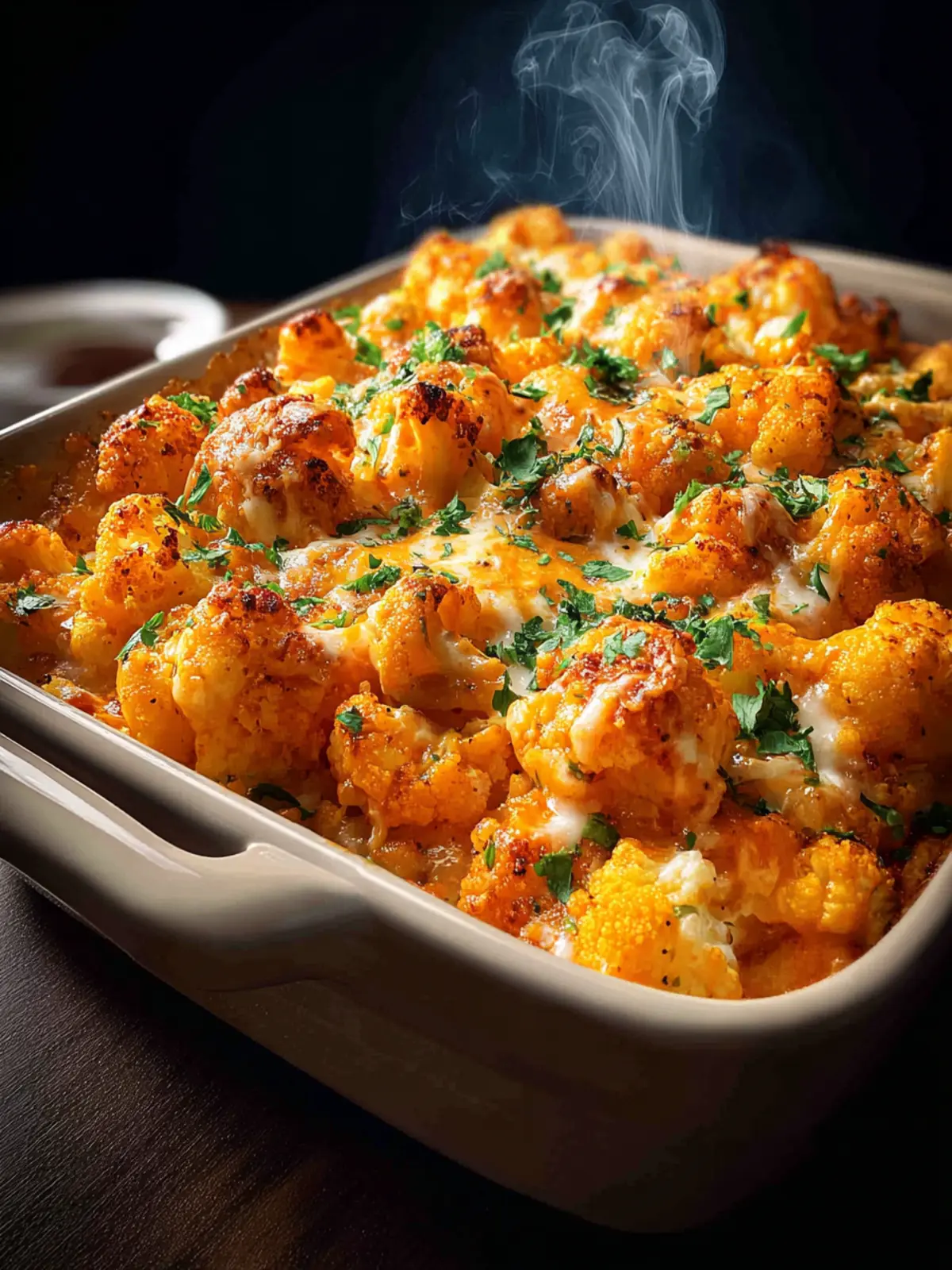 Buffalo Chicken Cauliflower Casserole First Image