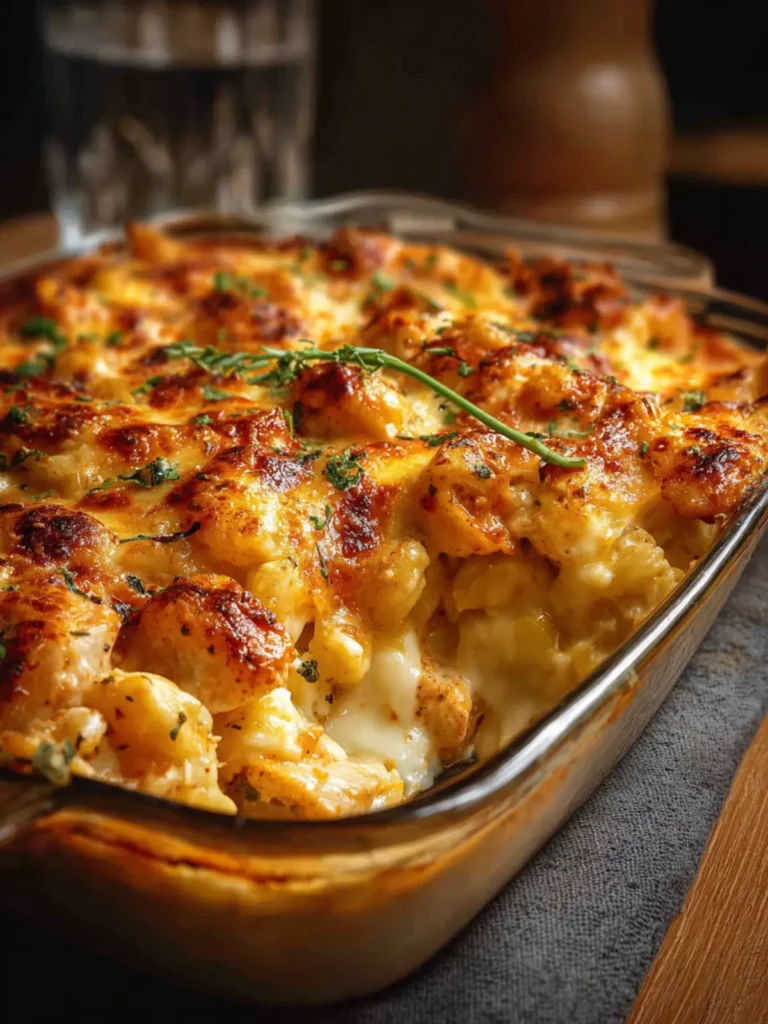 Cheesy Creamy Chicken Casserole Bake Recipe First Image