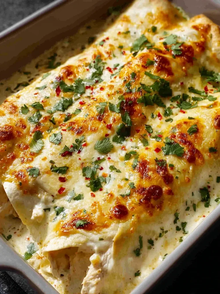 Creamy White Chicken Enchiladas First Image