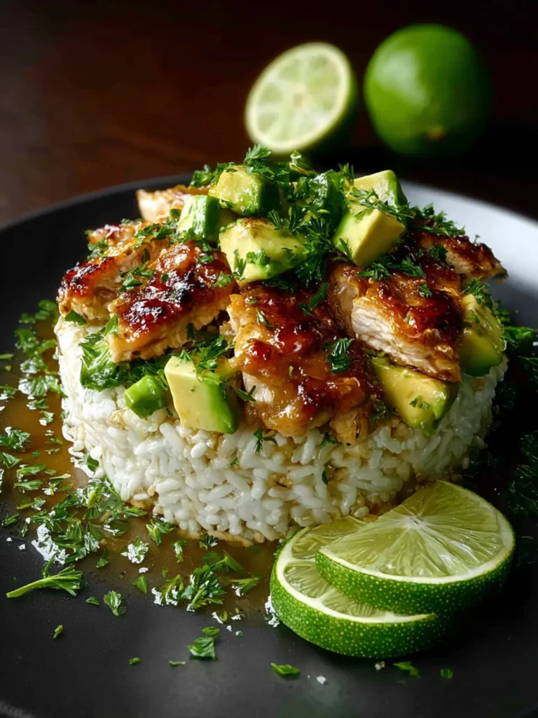Honey Lime Chicken Avocado Rice First Image