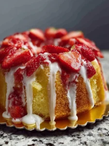 Strawberry Pineapple Pound Cake with Cream Cheese First Image