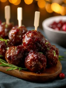 Cranberry BBQ Meatballs Recipe First Image