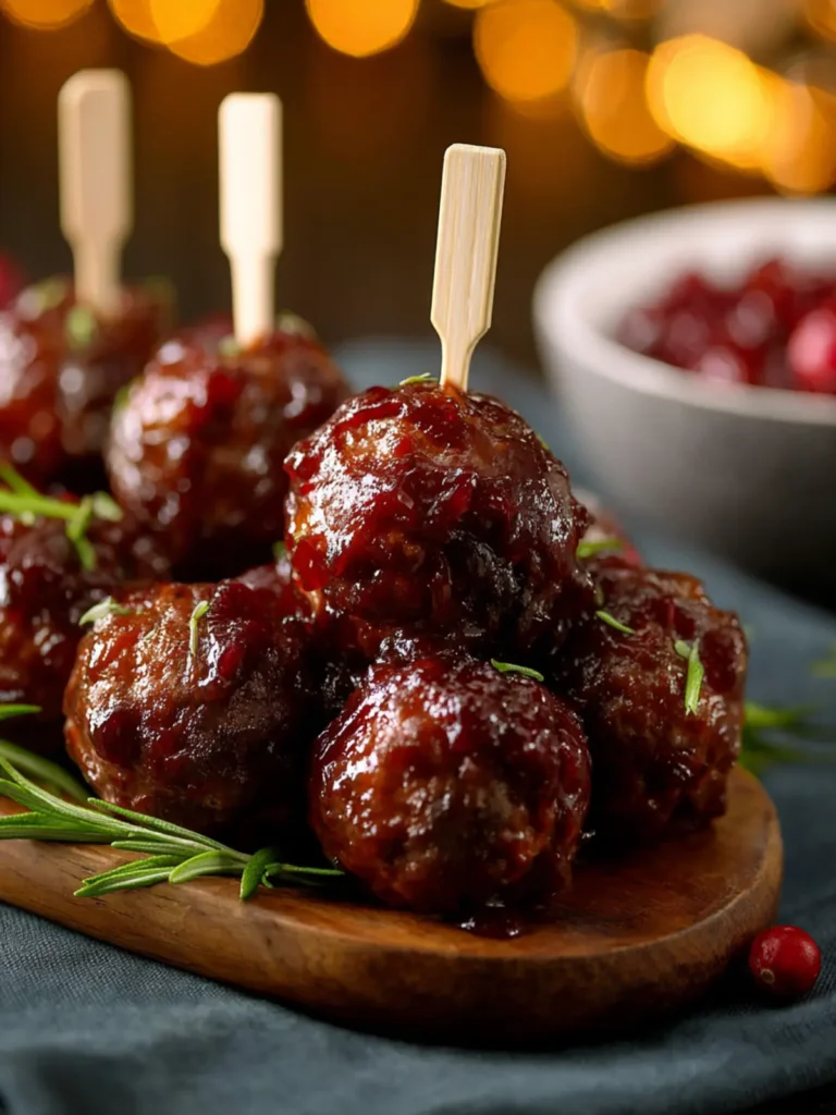 Cranberry BBQ Meatballs Recipe First Image