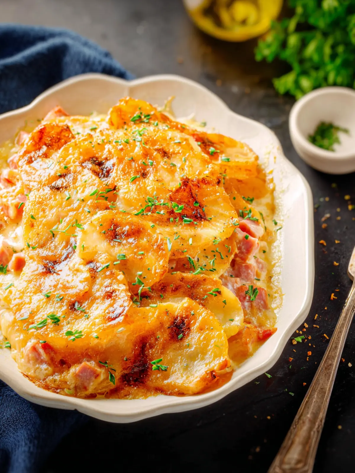 Cheesy Scalloped Potatoes with Ham First Image