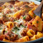 Spicy Italian Sausage Baked Rigatoni First Image