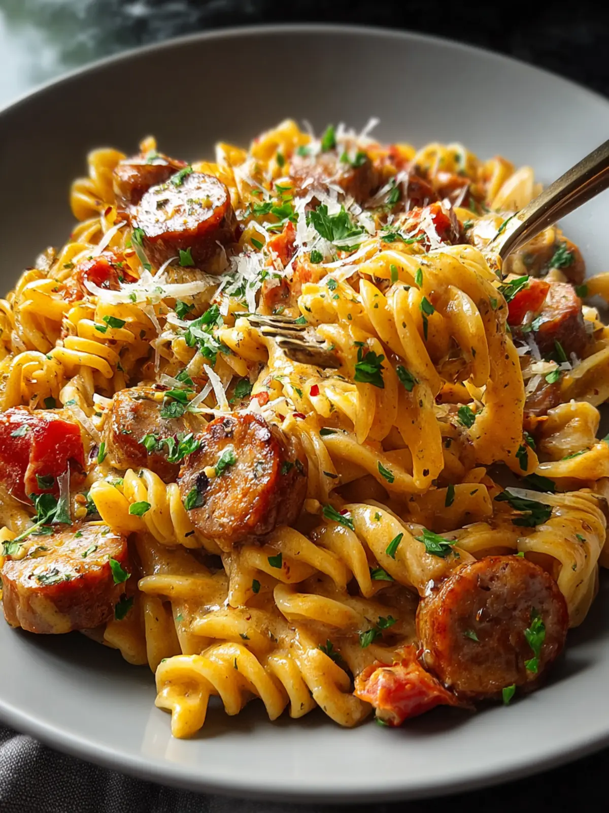 20-Minute One-Pot Creamy Cajun Sausage Pasta First Image