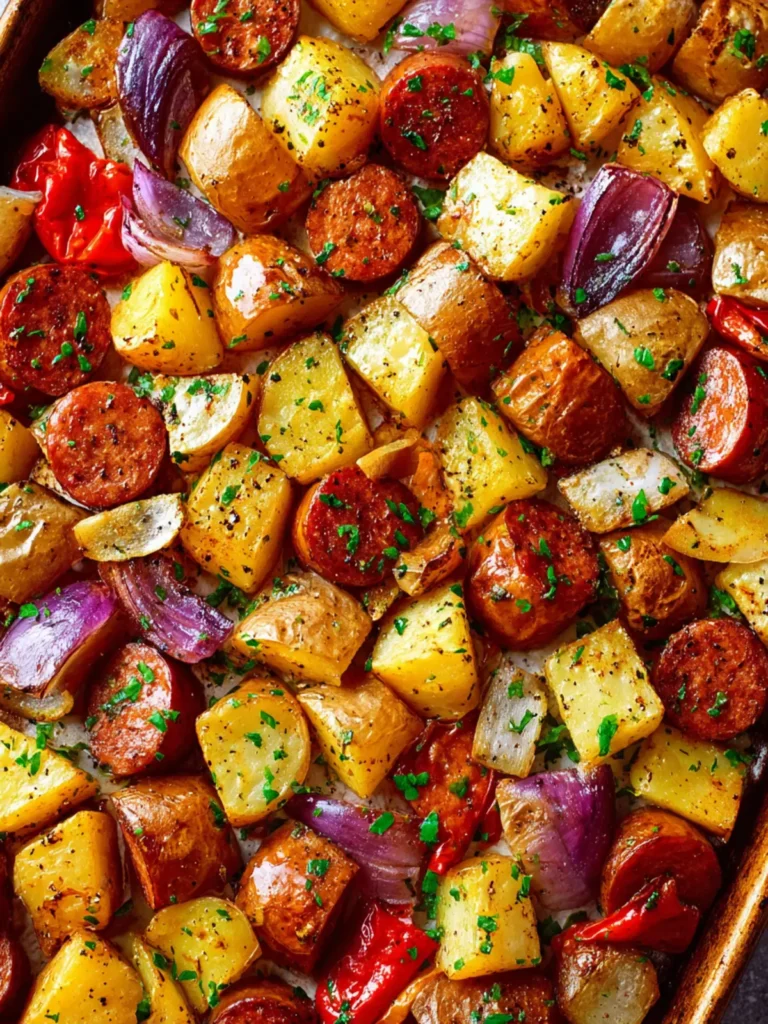 Sheet Pan Sausage and Potatoes First Image