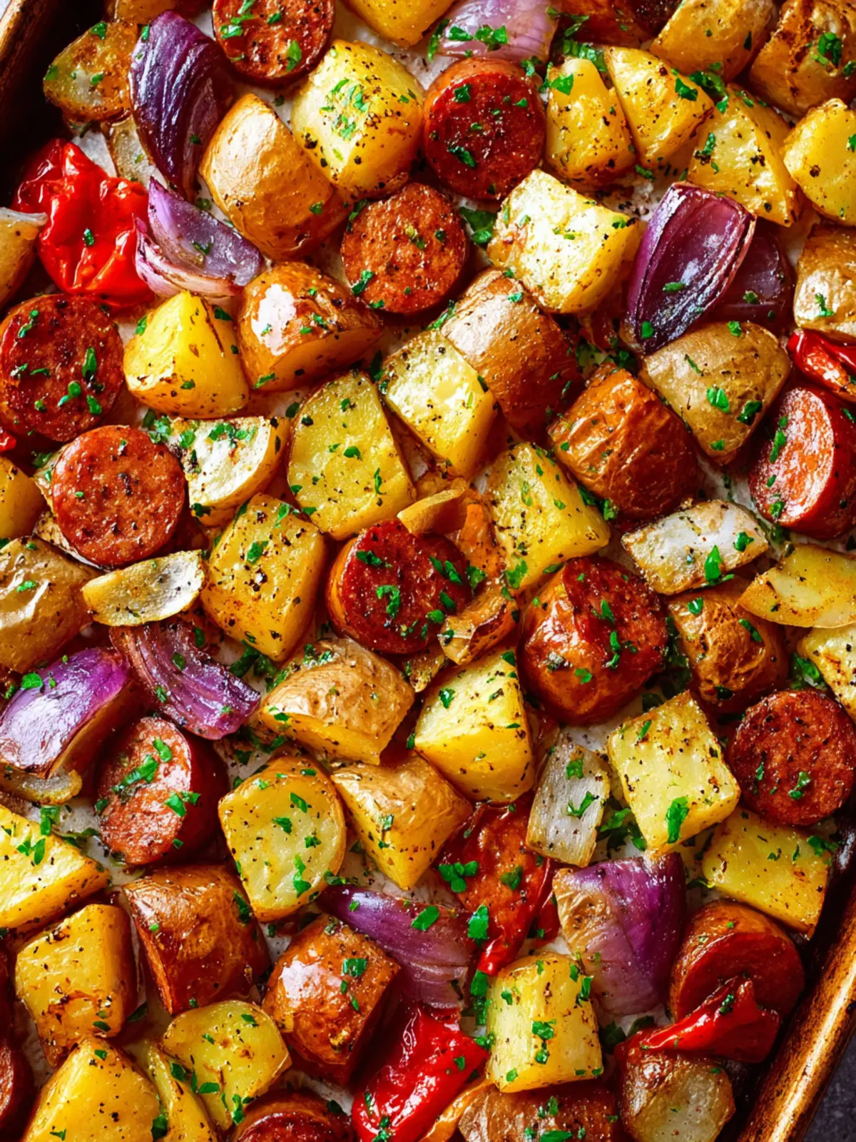 Sheet Pan Sausage and Potatoes First Image