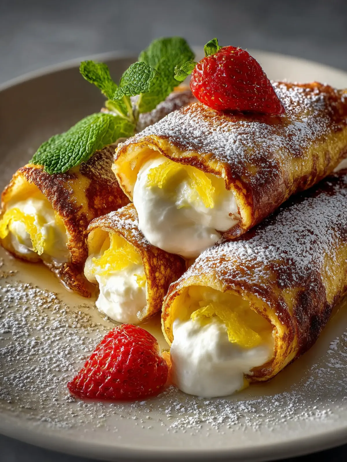 Decadent Lemon Mascarpone Stuffed French Toast Roll Ups First Image